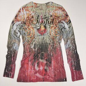 Sinful by Affliction Biker Graphic Long Sleeve